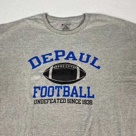 DePaul University Football Champion Cotton Blend Tee XXL - Picture 3 of 6